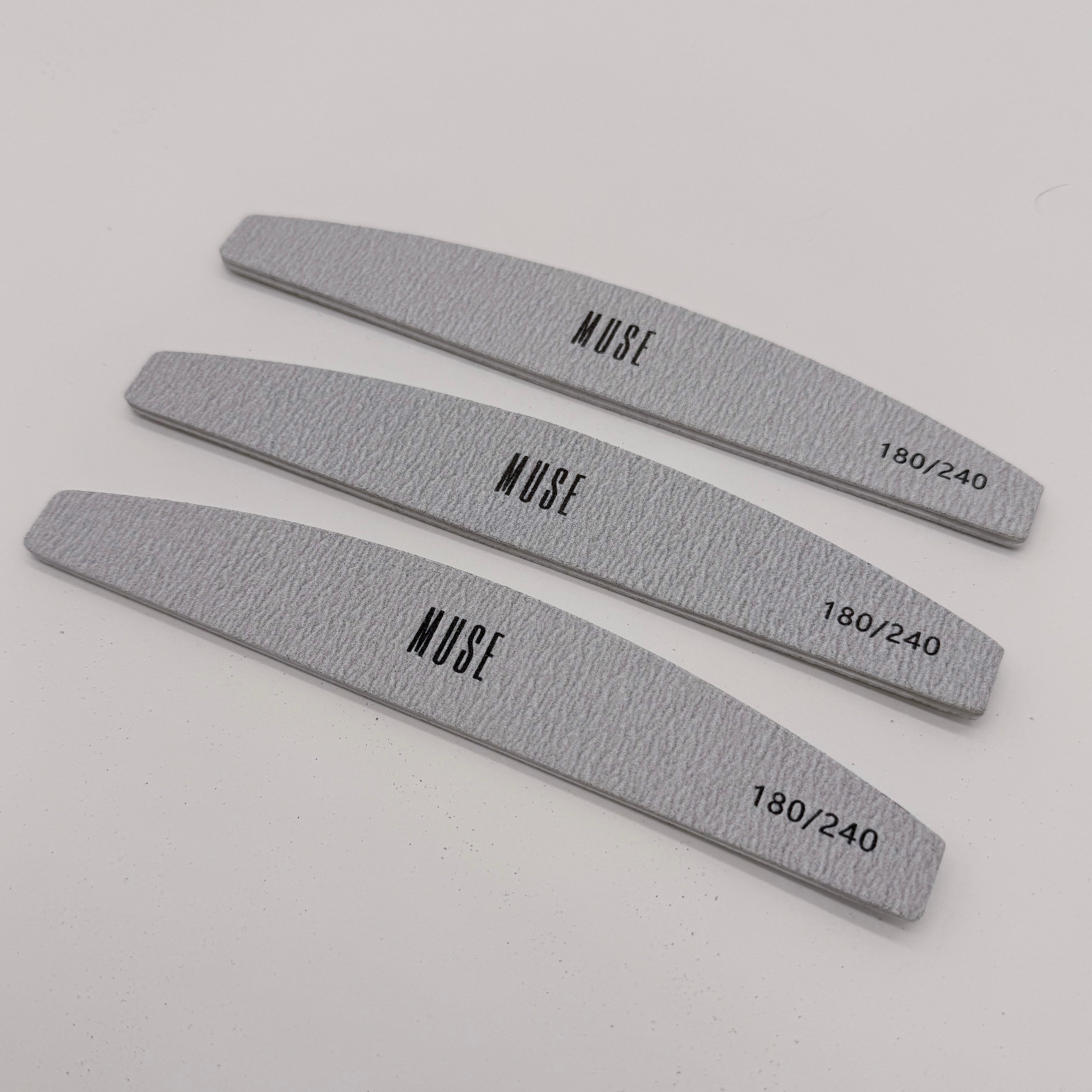 Crescent Nail files 180/240 grit (25 pcs)